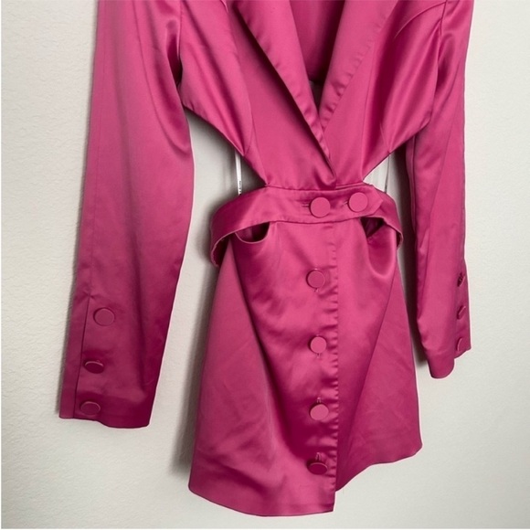 For Love & Lemons Marie Blazer Mini Dress Pink - Picture 6 of 10